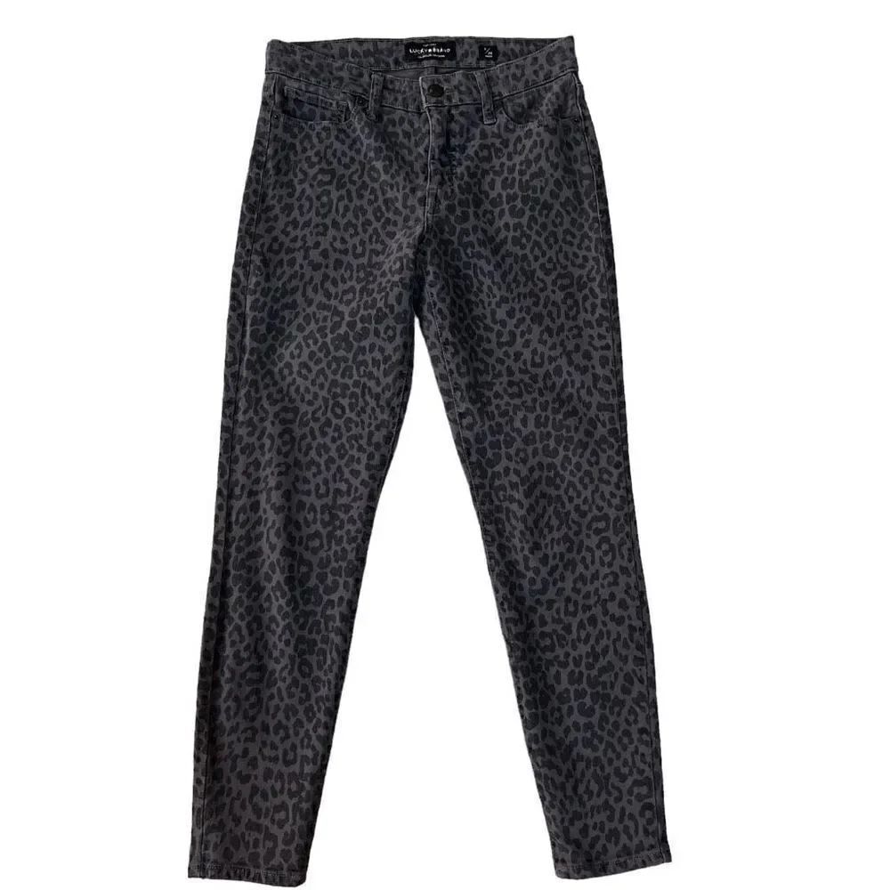 Lucky brand Ava Skinny ankle jeans animal print size 2/26